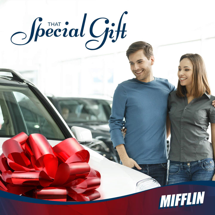 Mifflin-USA Big Car Bow (Metallic Red, 18 inch) Gift Bow, Giant Bow for Car, Birthday Bow, Huge Car Bow, Car Bows, Big Red Bow, Christmas Bow for Cars, Gift Wrapping, Big Gift Bow for Car Decor
