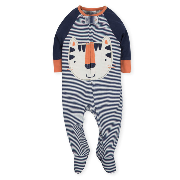 Gerber Baby Boys' 4 Pack Sleep 'N Play Footie, Tiger/Hedgehog, 0-3 Months