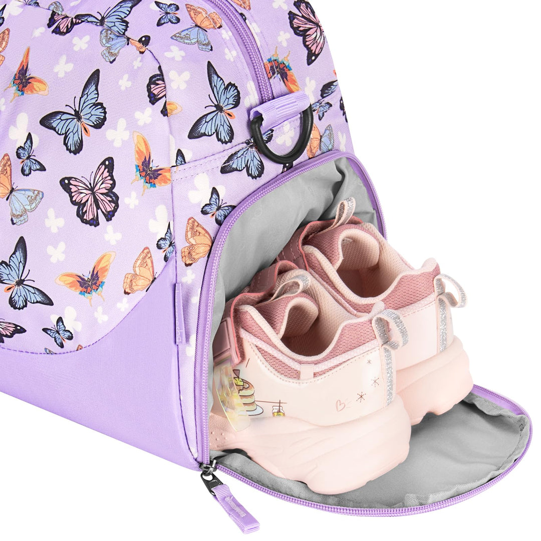 Kids Duffle Bag Girls Mermaid Duffle Bag for Kids Little Girls Overnight Bag for Kids Duffel Bags Weekender Travel Bag for Girls Sleepover Bag for Kids Toddler Gym Dance Bag Gift Purple