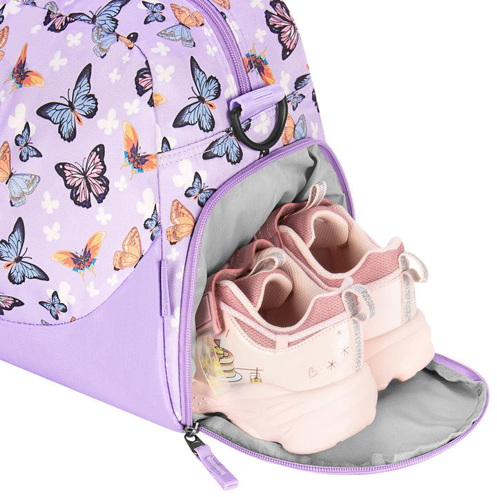 Kids Duffle Bag Girls Mermaid Duffle Bag for Kids Little Girls Overnight Bag for Kids Duffel Bags Weekender Travel Bag for Girls Sleepover Bag for Kids Toddler Gym Dance Bag Gift Purple