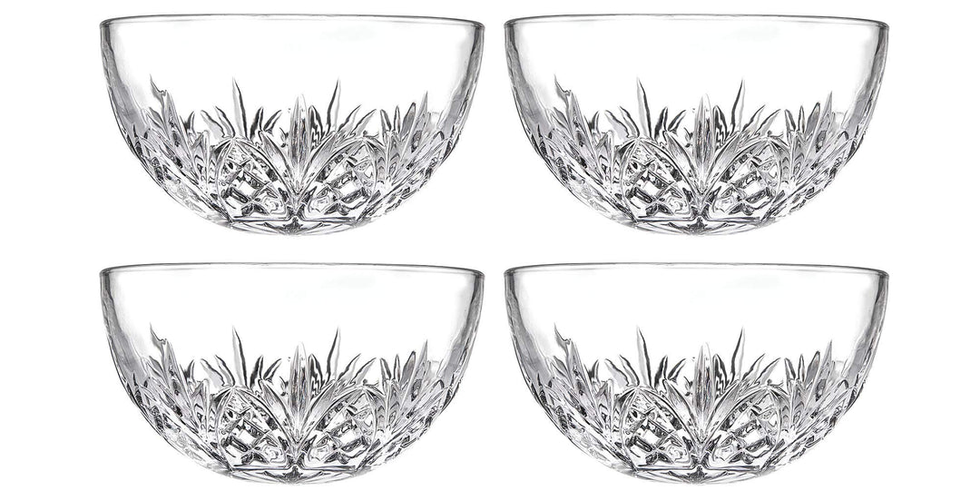 Bowl Set - Crystal Mini Prep Bowls, Dip, Dessert, Bar Snack Dish Bowls - 5oz, Set of 4