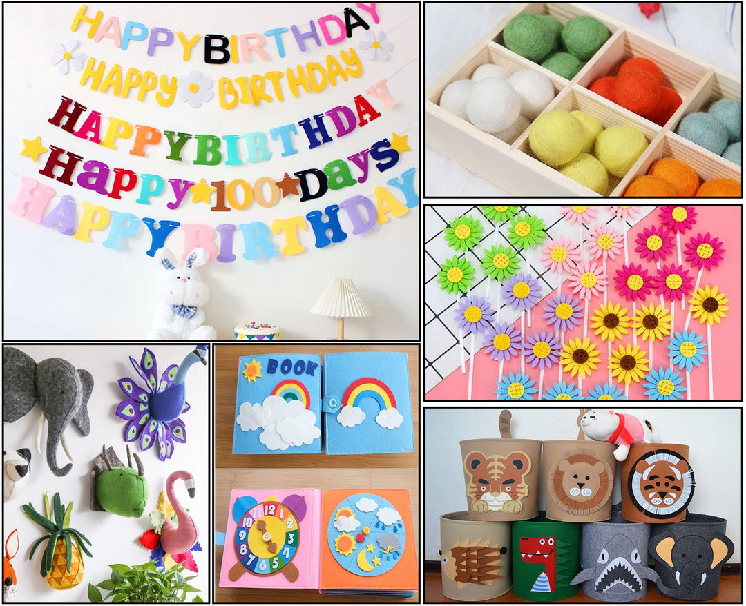 Picheng Solid Color 36x54(91cm x 137cm) Soft Felt Fabric Sheets 1.4mm Thick, 1 Yard Soft Nonwoven Fabric Sheets Suitable for Sewing and Handmade DIY Craft Projects (Light Blue)