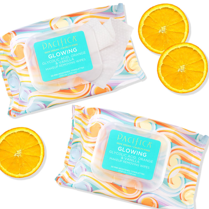 PACIFICA Glowing Makeup Removing Wipes 30 Count, 30 CT