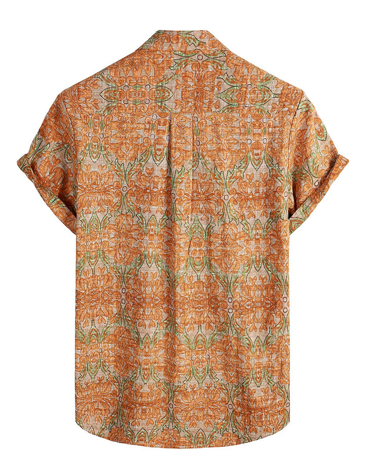 VATPAVE Mens Front Pocket Hawaiian Shirts Casual Floral
