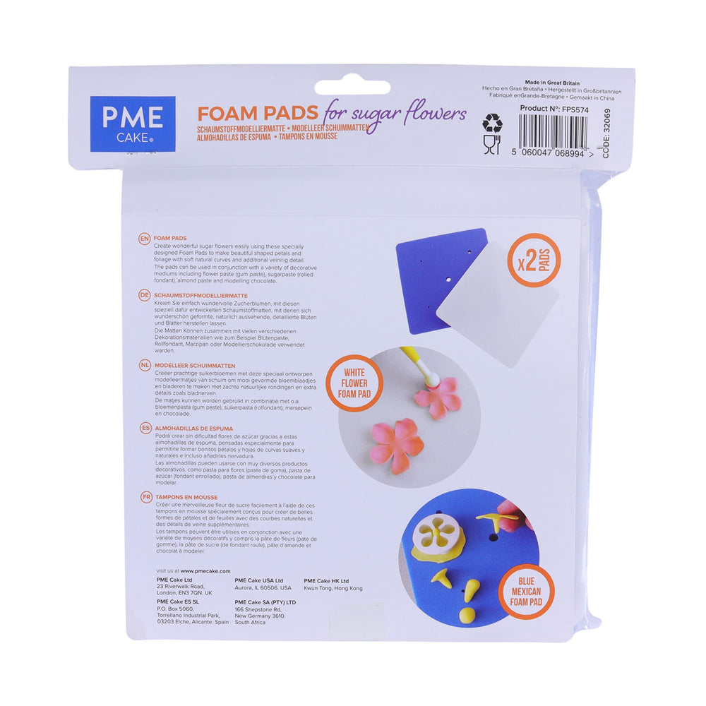 Mexican Foam Pads, for Sugar Flowers & Gumpaste Modelling, 7.5 x 7.5-Inches