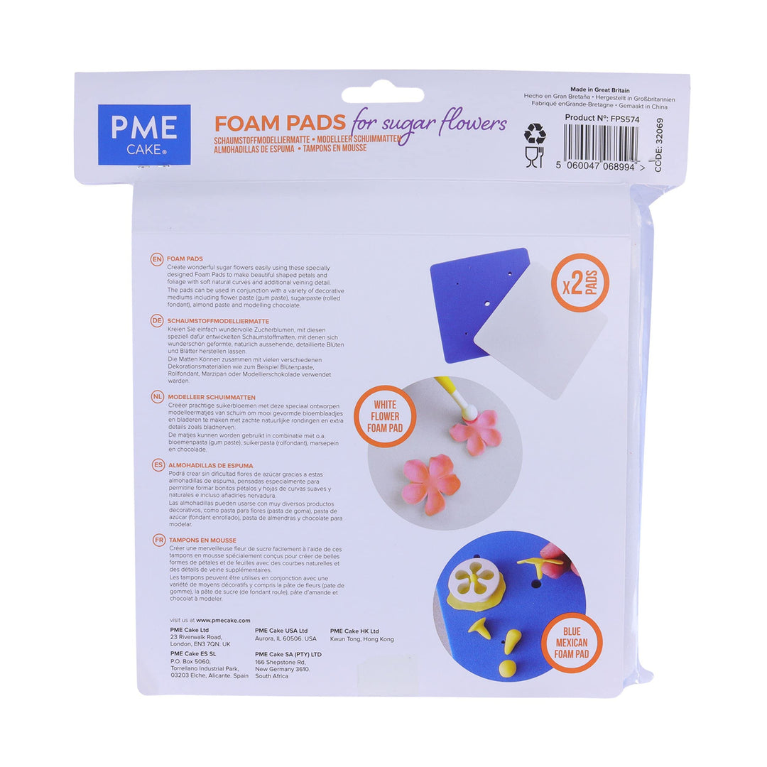 Mexican Foam Pads, for Sugar Flowers &amp; Gumpaste Modelling, 7.5 x 7.5-Inches