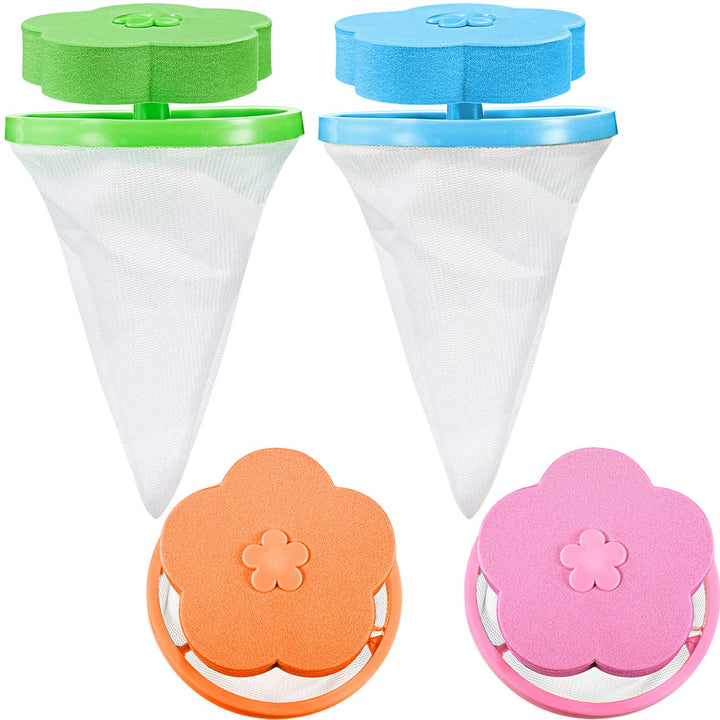 4 Pieces Reusable Washing Machine Lint Catcher Househol