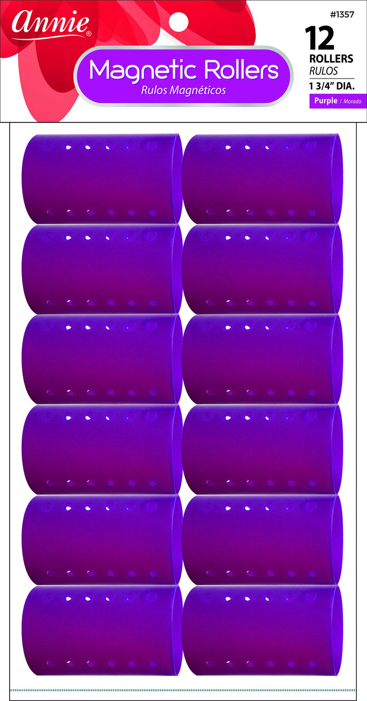 Magnetic Rollers 12 Count Purple 1 3/4 #1357A