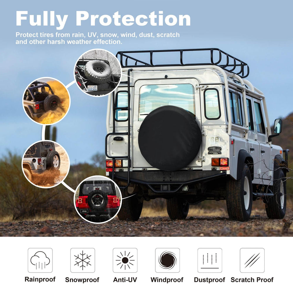 Explore Land 30-33 inch Spare Tire Cover Fit Trailer, R