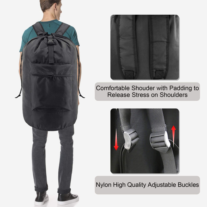 BeeGreen Laundry Bag Backpack w Adjustable Shoulder Str