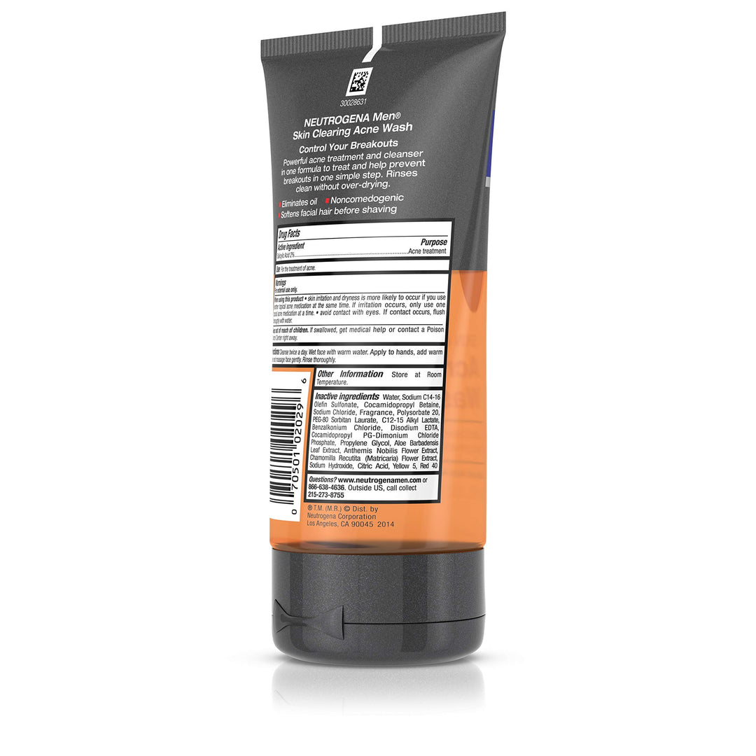 Neutrogena Men Skin Clearing Daily Acne Face Wash with 