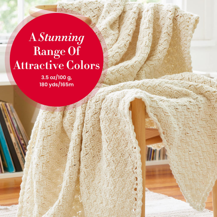 Anti-Pilling Everyday Worsted Yarn, Soft Acrylic Yarn, Ideal Yarn for Crocheting and Knitting, Machine Washable, 180 yds, Soft Peach