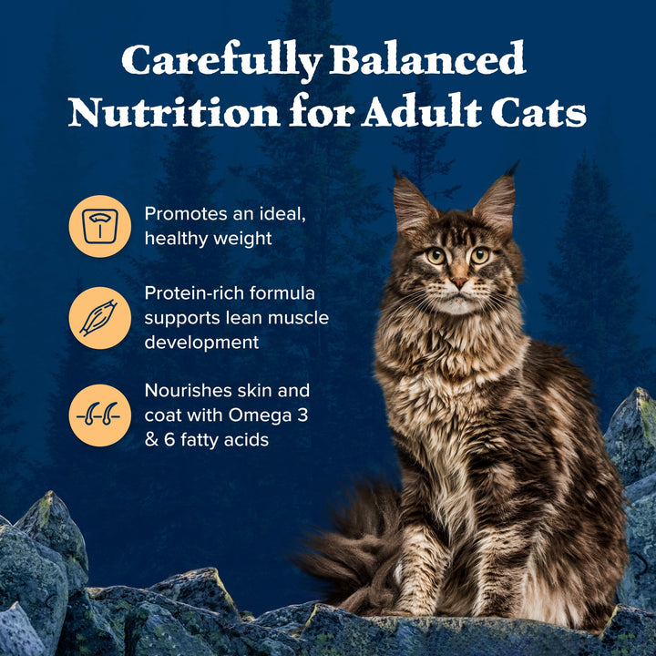 Blue Buffalo Wilderness Natural Adult Weight Management Dry Cat Food, High-Protein &amp; Grain-Free Weight Control Formula, Chicken, 5-lb Bag