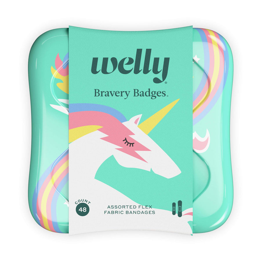 Welly Kids Bravery Badges Assorted Rainbow Flex Fabric 