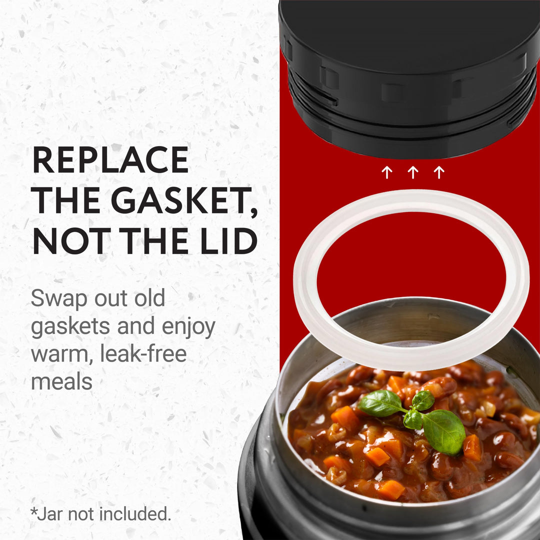 [3 Pack] Gaskets fits Thermos Stainless King Food Jar 16 and 24 Ounce “ Seals/O-Rings with No BPA/Phthalate/Latex - Replacement for 16 and 24 Ounce Containers
