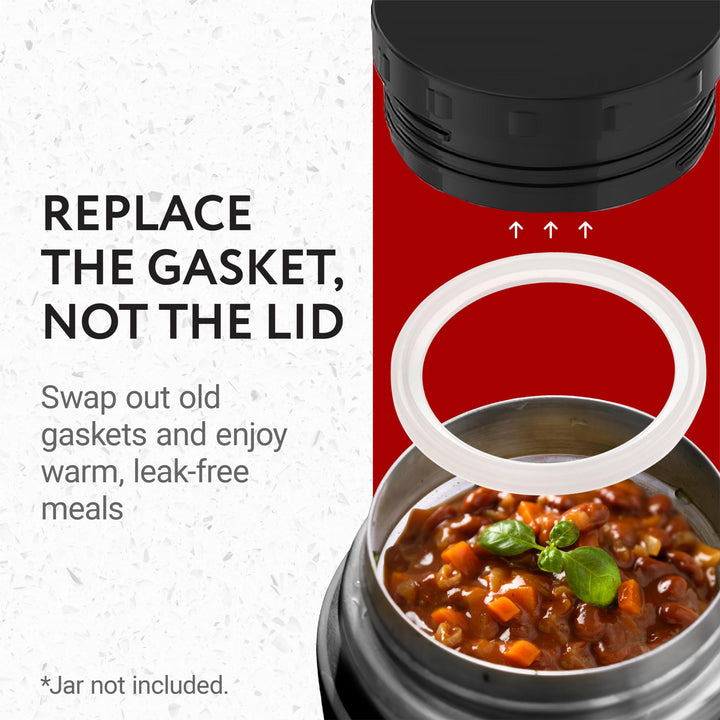 [3 Pack] Gaskets fits Thermos Stainless King Food Jar 16 and 24 Ounce “ Seals/O-Rings with No BPA/Phthalate/Latex - Replacement for 16 and 24 Ounce Containers