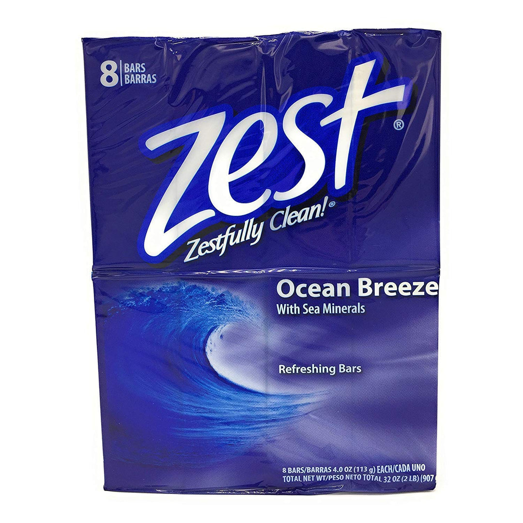 Family Deodorant Bars, Ocean Breeze 4 oz - 8 Bars (Pack of 2)