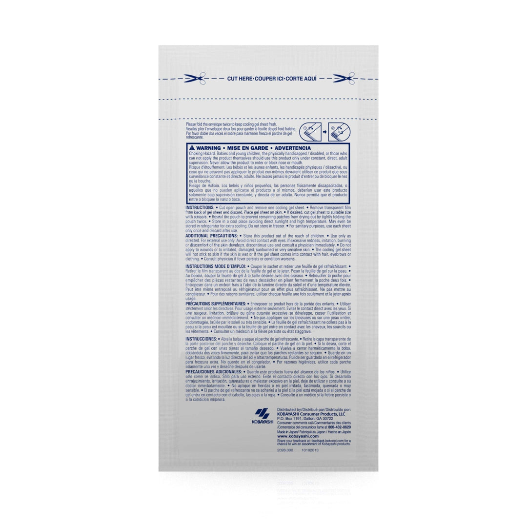 KOBAYASHI HEALTHCARE LLC Be Koool Soft Gel Sheets Adult