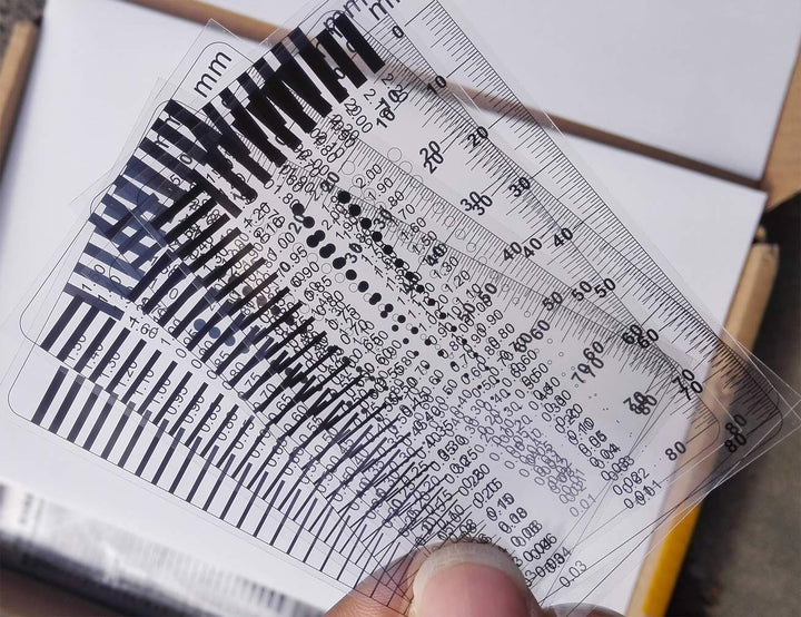 High-Precision Polyester Size Estimation Chart SEC Scratch Measure Defect Compare Stain Test Film Dot Gauge Spot Meter (2220d)