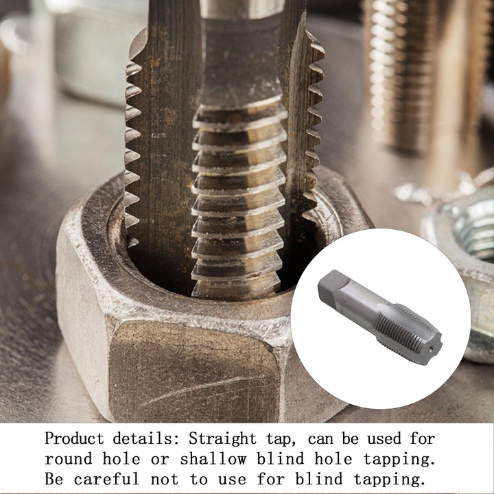 3/4 Inch NPT Pipe Thread Tap Hex Handle Silver Carbon Steel Metric Thread Plug Manual Drill Bit for Thread Processing