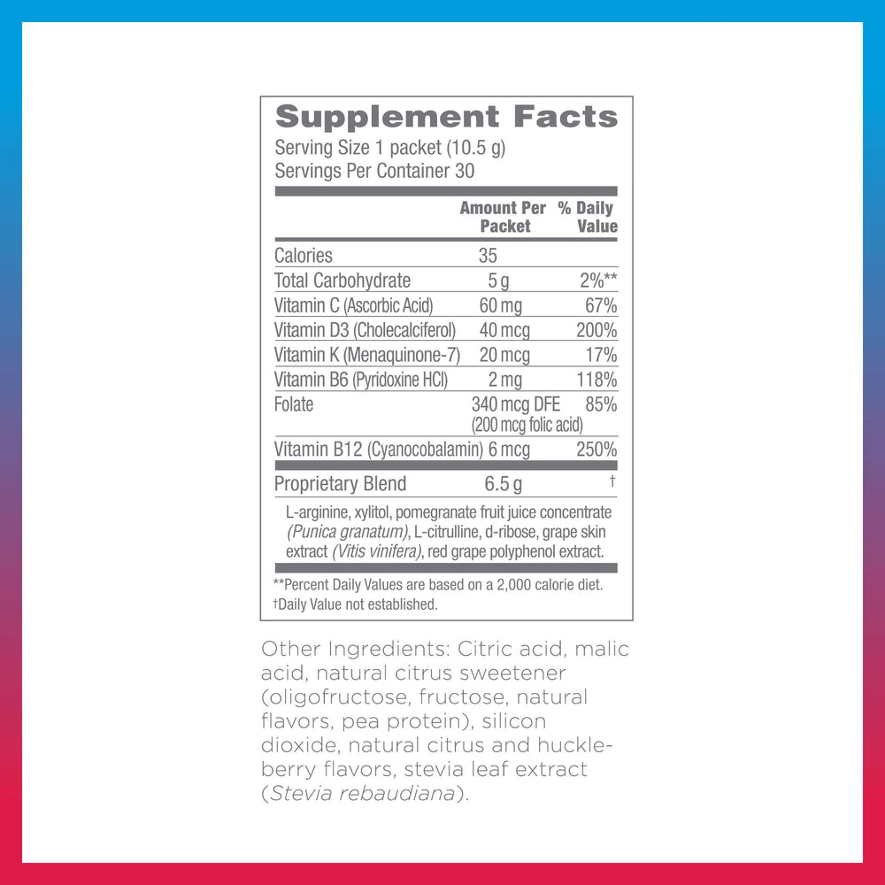 Synergy ProArgi-9 Plus L-Arginine Complexer Dietary Supplement - Mixed Berry - 30 Packets