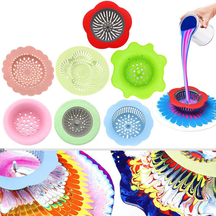 Angela&Alex Acrylic Pouring Strainers, 7 PCS Flow P