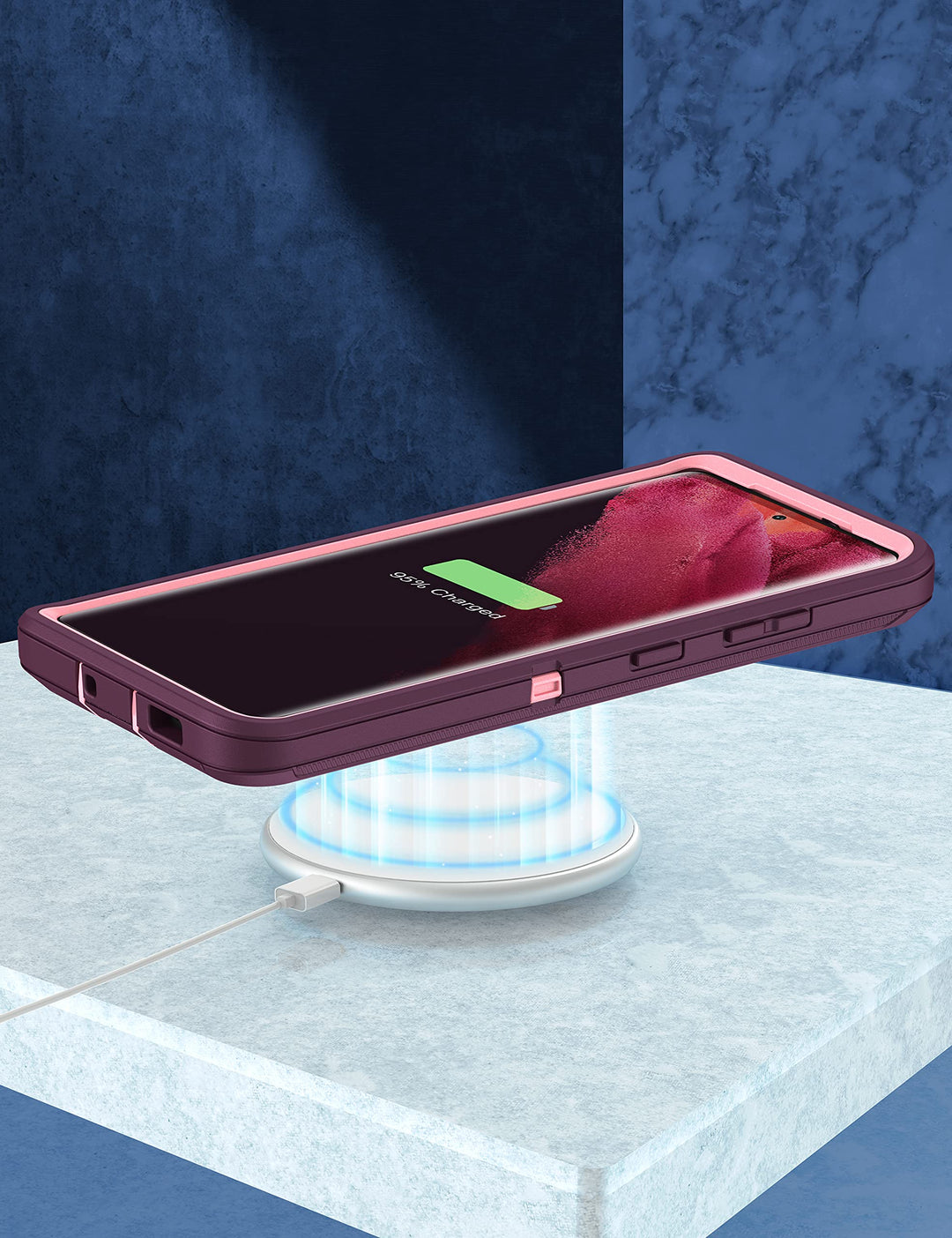 MXX Case Compatible with Galaxy S21 Ultra, 3-Layer Supe