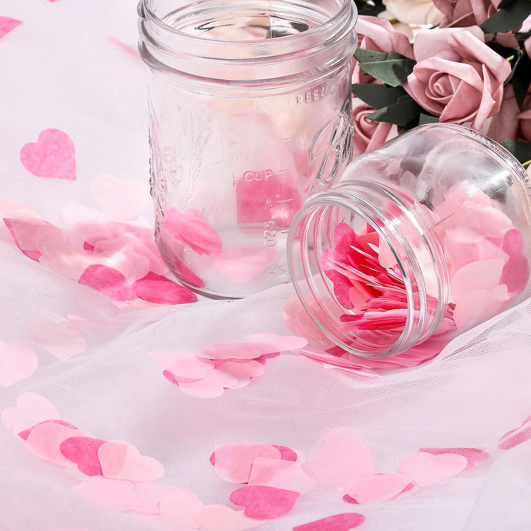 Valentine&#39;s Day 1 Inch Heart Paper Confetti Tissue Confetti 6000 Pieces confetti Party Table Decorations for Balloon, Wedding, Holiday, Birthday