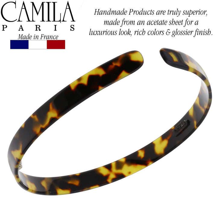 Paris CP2003 French Headband for Women, Strong Hold Grip Women&#39;s Hair Band, Very Flexible, No Slip and Durable Styling Girls Hair Accessories, Made in France with Cellulose