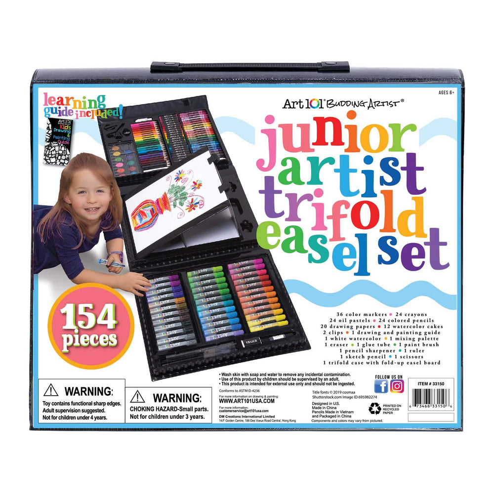 Art 101 USA Budding Artist 154 Pc Junior Artist Trifold