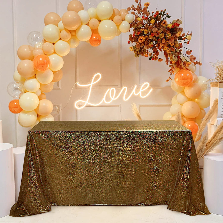 Sequin Tablecloth for Parties 60x84 Inch, Black & Silver - Sparkle Glitter Table Cloth Laser Rectangle Table Cover Overlay for Wedding Baby Shower Ceremony Birthday Cake Table Holiday Banquet