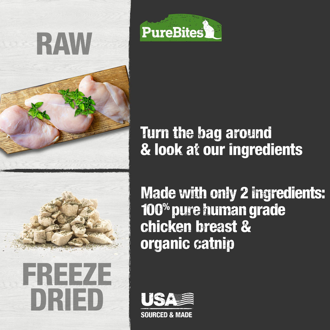 Chicken Breast &amp; Catnip Freeze-Dried Cat Treats 1.3Oz / 37G | Value Size