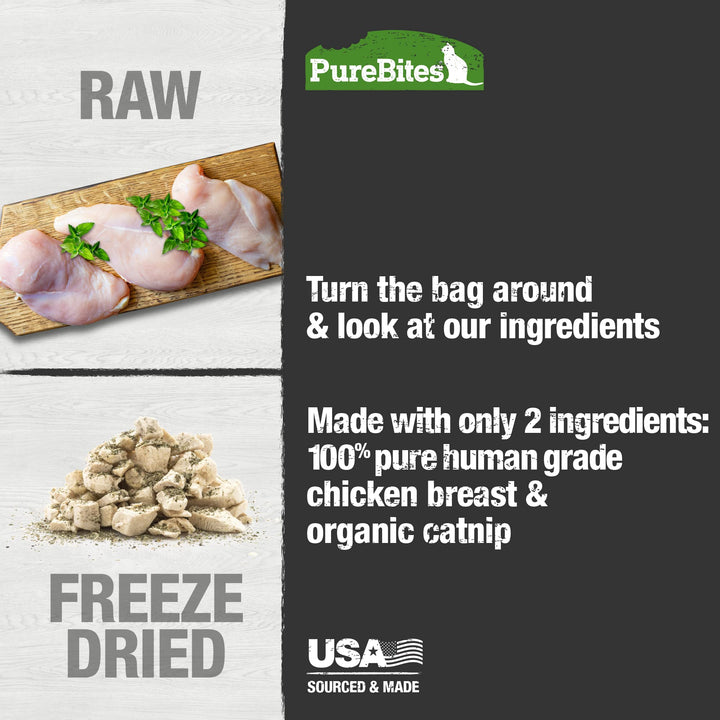 Chicken Breast &amp; Catnip Freeze-Dried Cat Treats 1.3Oz / 37G | Value Size