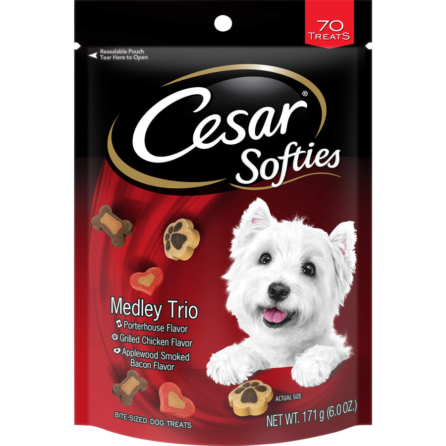 CESAR SOFTIES Chewy Small Dog Medley Trio, 6 Oz Pouch (Pack of 8)