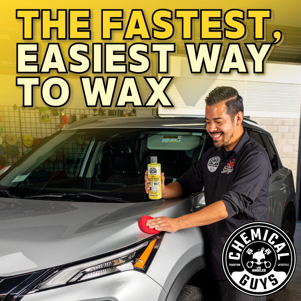 WAC_201_16 Butter Wet Wax, Deep Wet Shine for Cars, Trucks, SUVs, RVs & More, 16 fl oz, Banana Scent