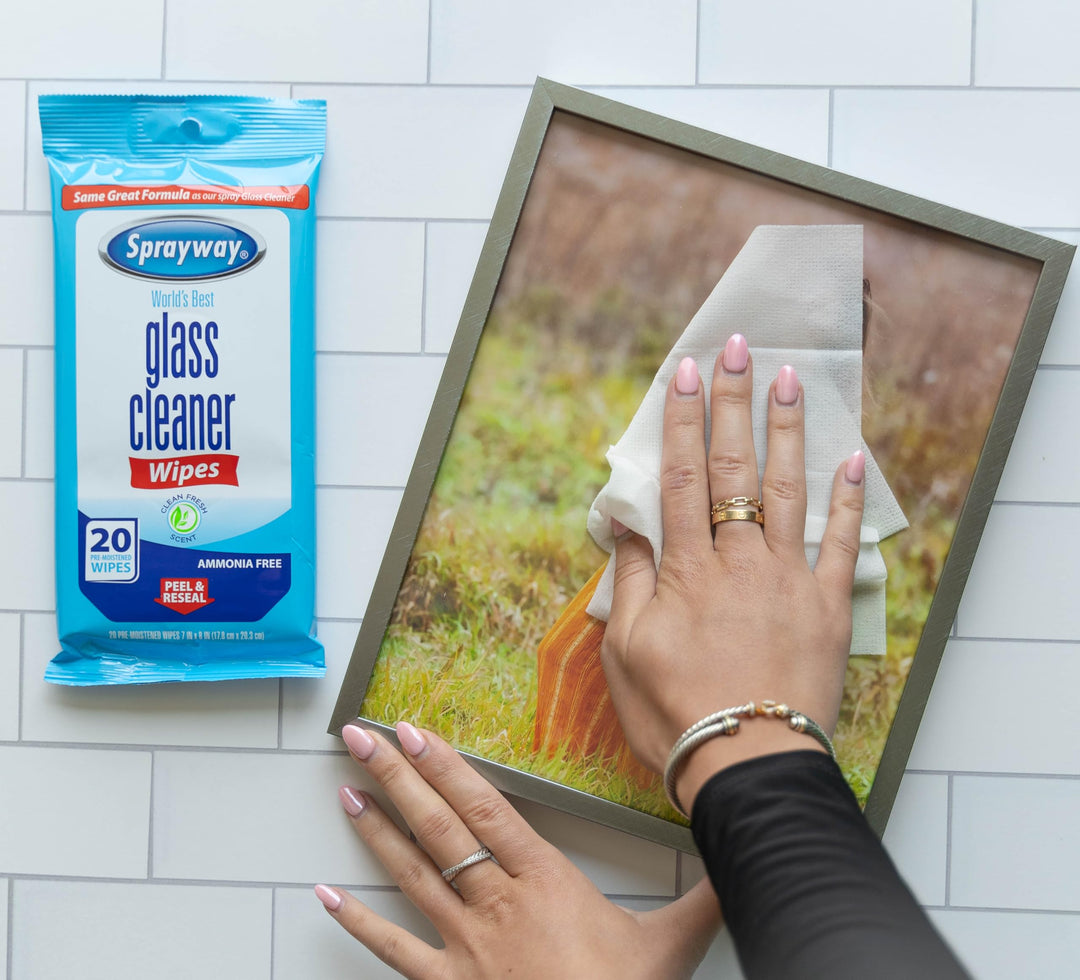 Sprayway SW199R Ammonia-Free Glass Cleaner Wipes, Fresh