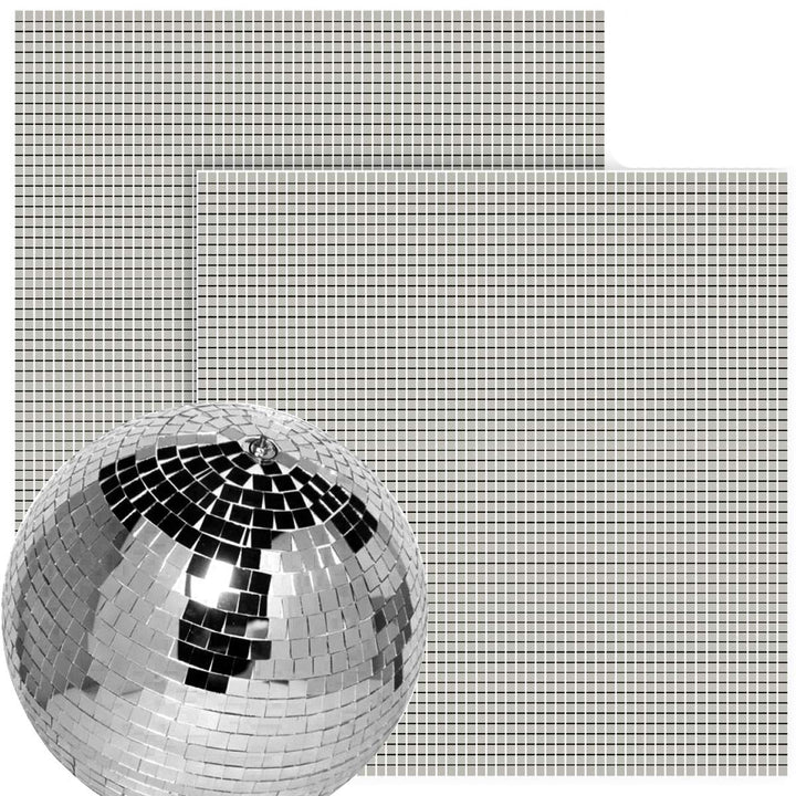 3600PCS Self-Adhesive Mini Square Glass Mirrors Mosaic Tiles, Real Glass Craft Mini Square &amp; Round Mirrors Mosaic Tiles for Disco Ball and DIY Craft Decoration,0.5 x 0.5 cm