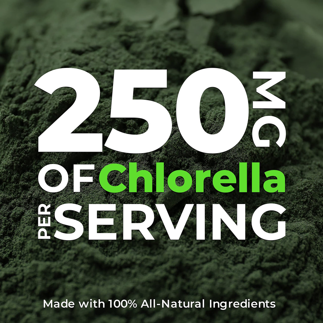 Organic Chlorella Tablets | Kosher | Potent Supplement, All-Natural Chlorophyll, Green Algae superfood, Broken Cell Wall | High in Protein &amp; Iron, no additives, Vegan - 400 Tablets