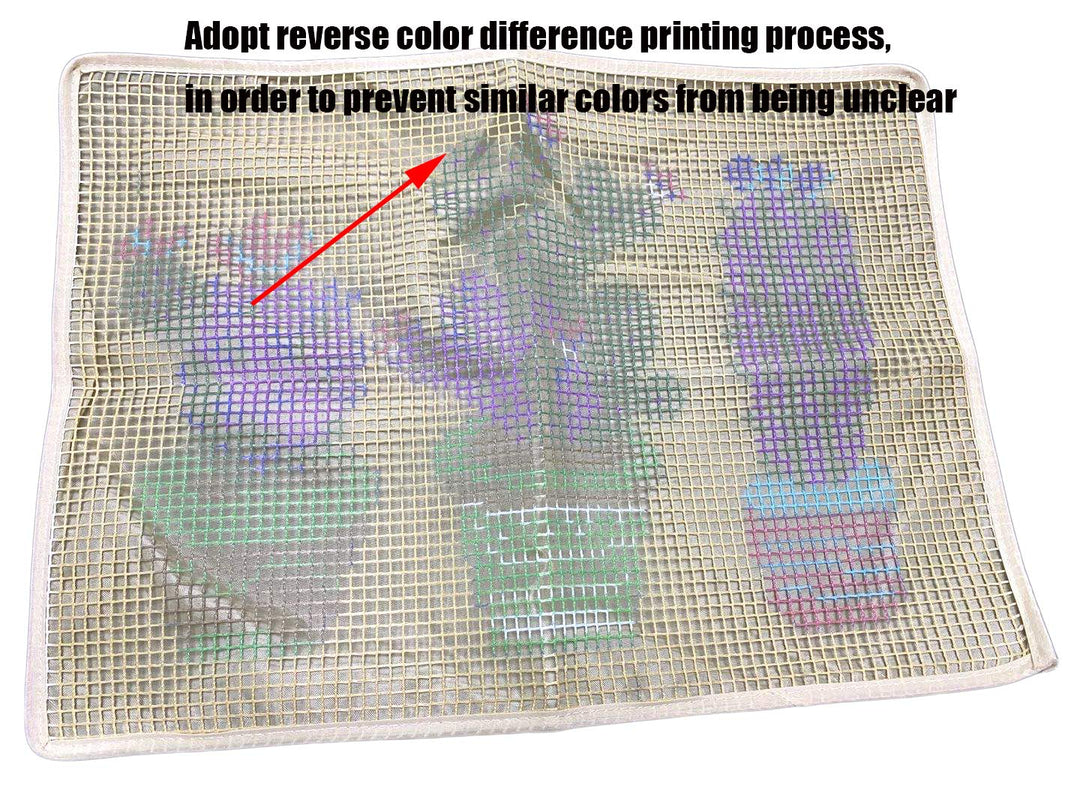 Tapestry Kits Latch Hook Rug Kits Carpet Embroidery Latch Hook Rug Needlework Button Package DIY Rugs Hook Rug Point Rug Cactus