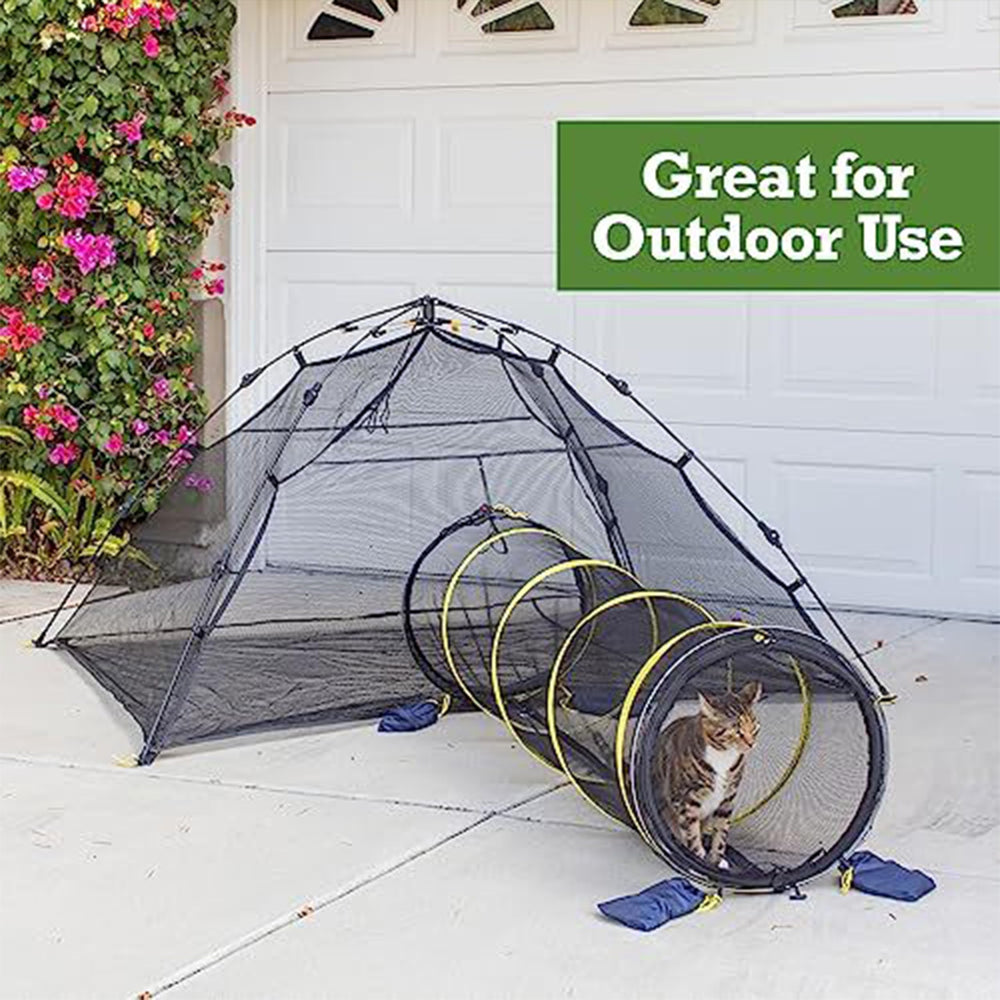 Outdoor Cat Enclosures for Indoor Cats [Portable Cat Tent, Tunnel, and Playhouse] (Play Tents for Cats and Small Animals)