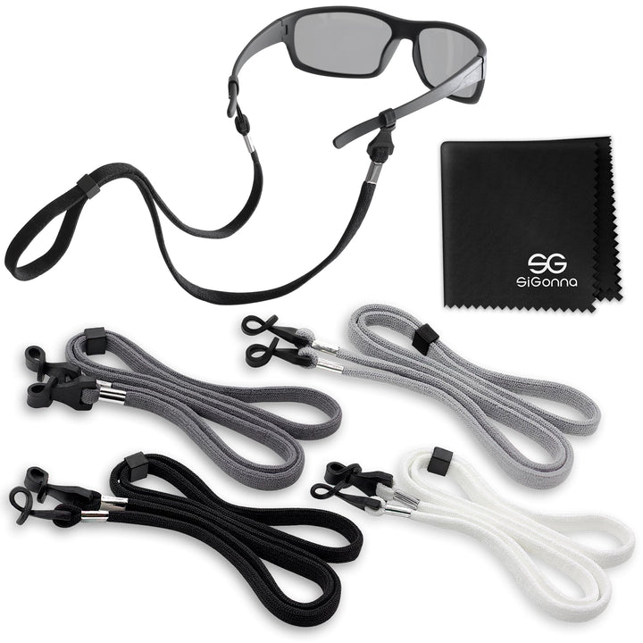 Eyeglass Holder Straps - 4 Premium Eyeglasses Cord for Men - Eye Glass Accessory Chain for Women - Sunglass Lanyard Around Neck - 4 Cords