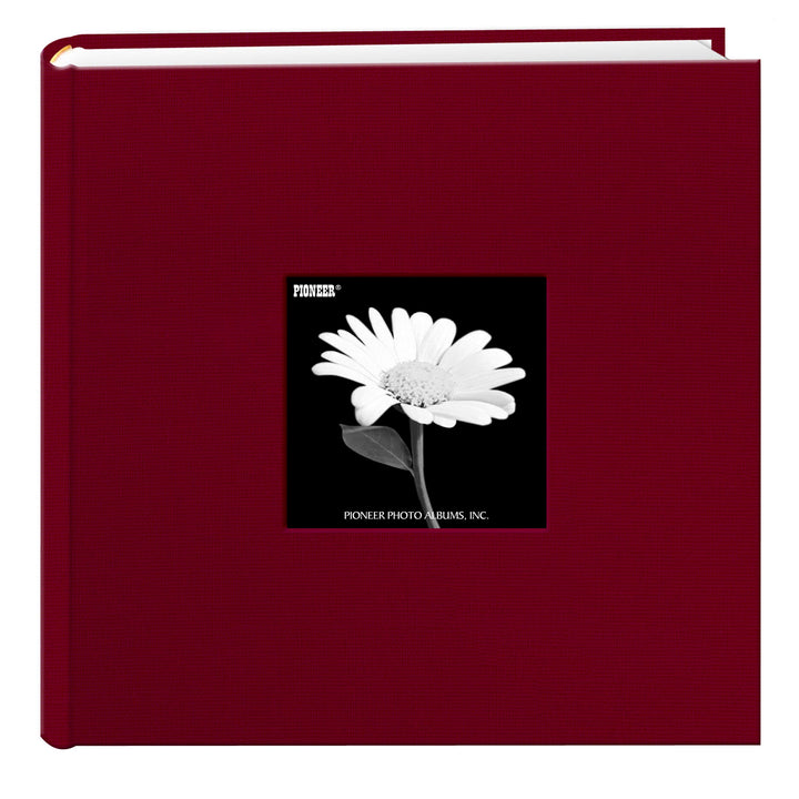 Fabric Frame Cover Photo Album 200 Pockets Hold 4x6 Photos, Champion Burgundy