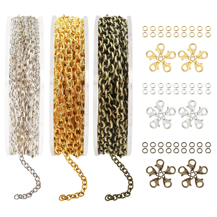 TOAOB 49 Feet Jewelry Making Chains 2mm Necklace Chains