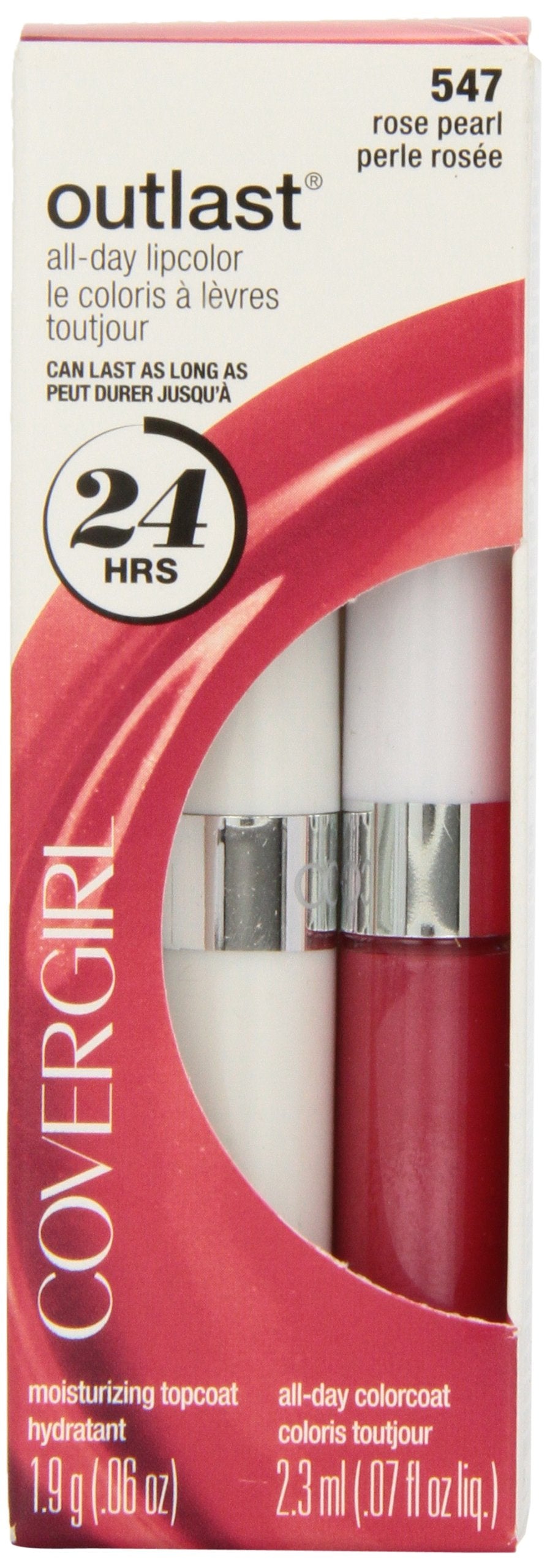 Outlast All Day Two-Step Lipcolor Rose Pearl 547, 0.13 Oz