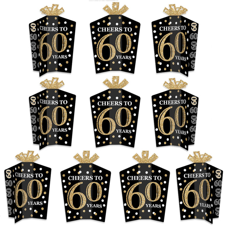Big Dot of Happiness Adult 60th Birthday - Gold - Table