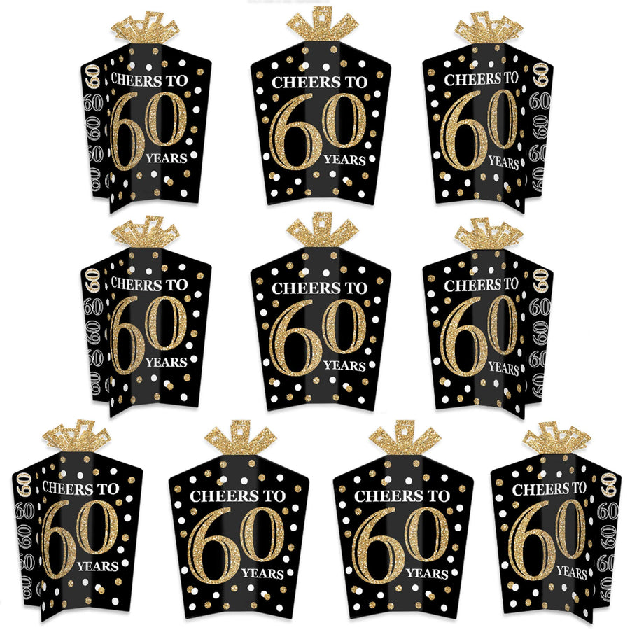 Big Dot of Happiness Adult 60th Birthday - Gold - Table