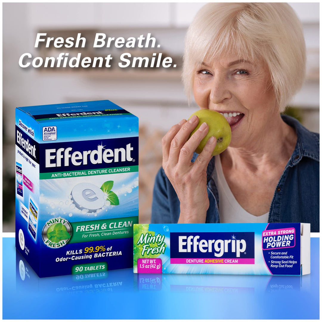 Effergrip Denture Adhesive Cream, 1.5 Ounce