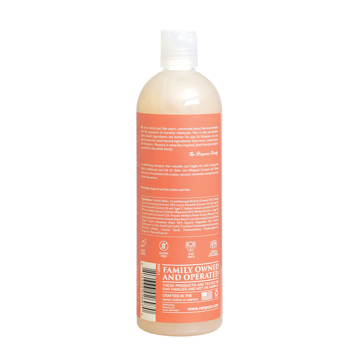 Renpure Plant-Based Beauty Whipped Coconut &amp; Peony Curl + Shine Shampoo, 16 Fluid Ounce