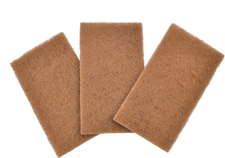 Full Circle Neat Nut Walnut Shell Scouring Pads, Non-Scratch, Set of 3, 5 oz, Brown