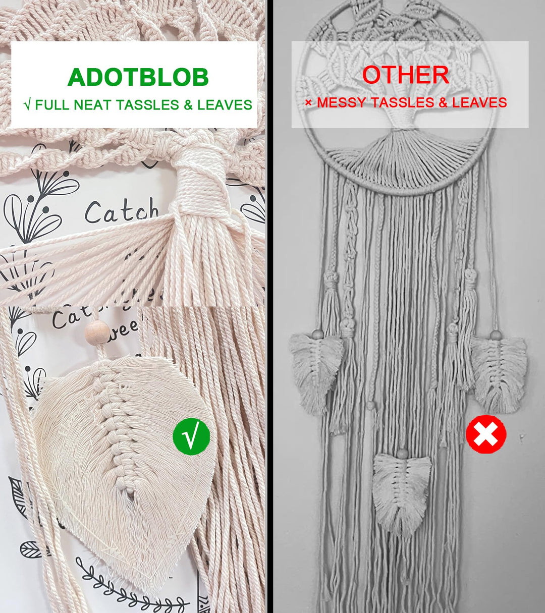 Dream Catcher Boho Tree of Life Large Handmade Macrame Wall Hanging Bohemian for Girls Wedding Party Nursery Cafe Home Bedroom Gypsy Decor with Gift Box